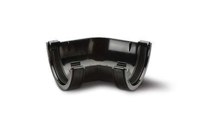 112mm Half Round Angle 135 Degree Black