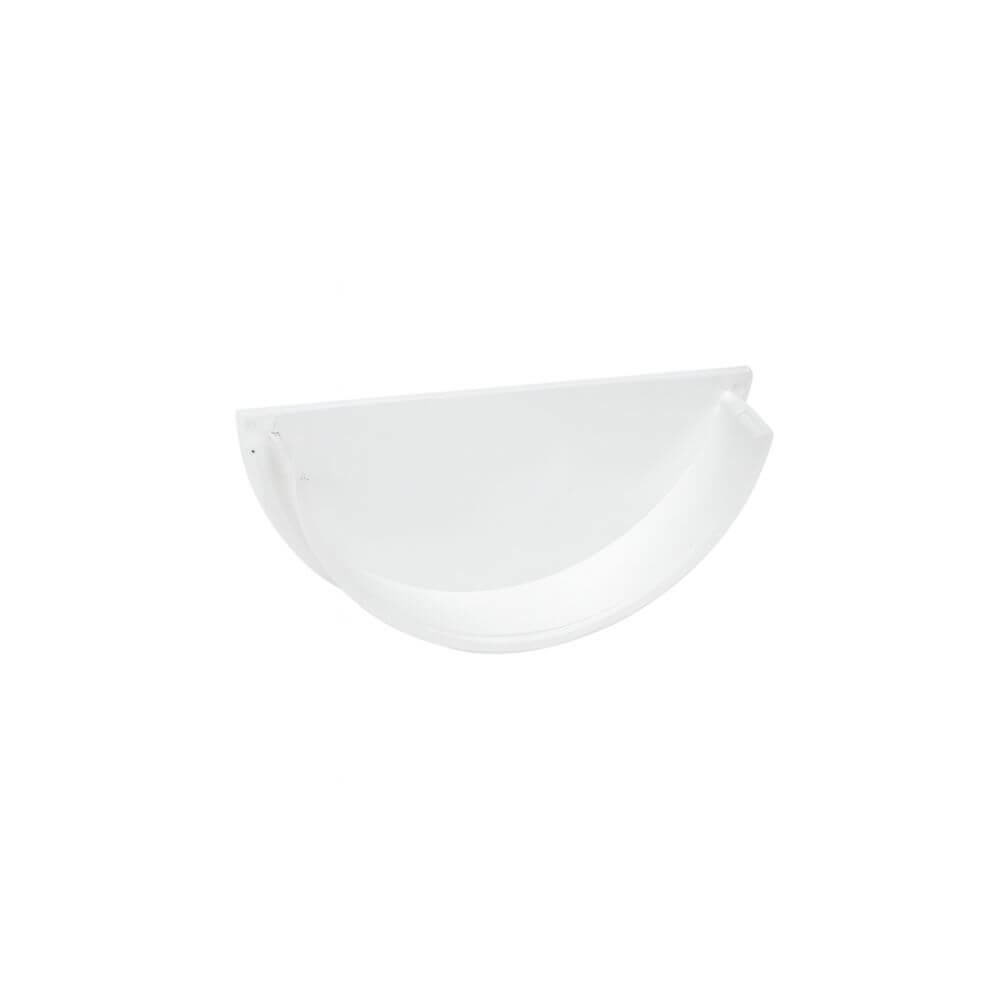 112mm Half Round Internal Stopend White