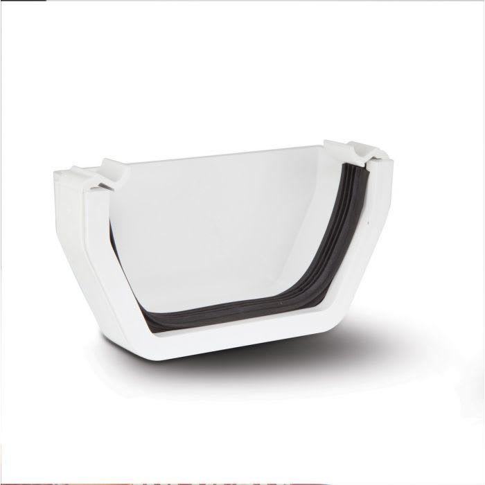 114mm Square External Stop End White