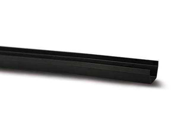 114mm Square Gutter Black 4m