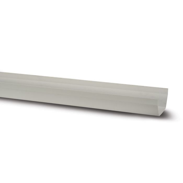 114mm Square Gutter White 2m
