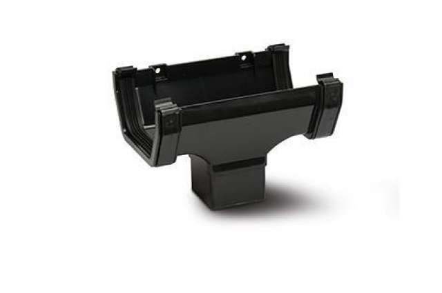 114mm Square Running Outlet Black