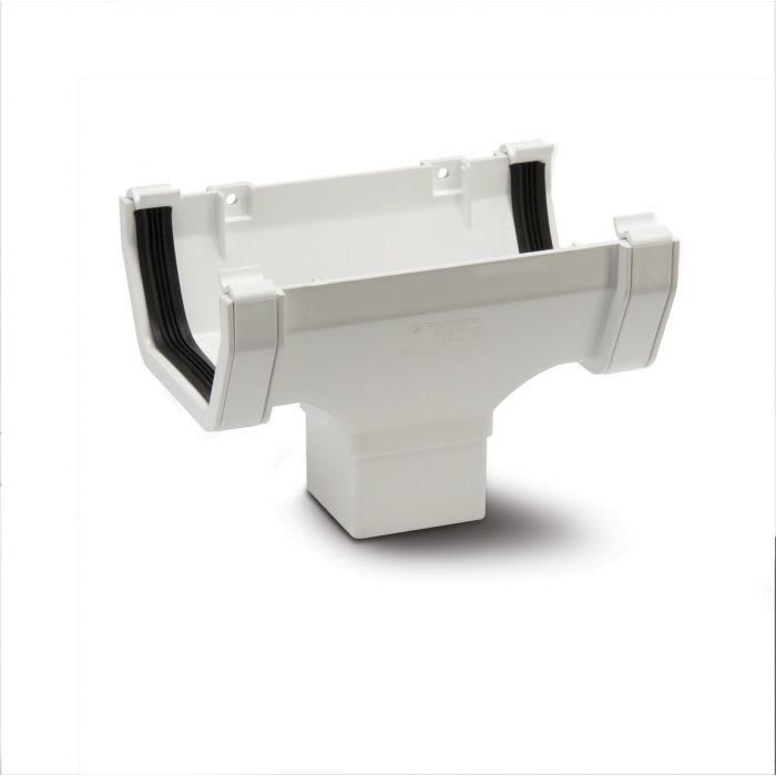 114mm Square Running Outlet White