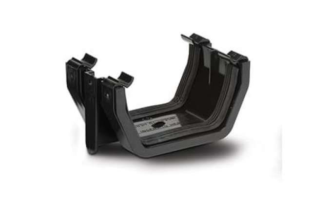114mm Square Union Bracket Black