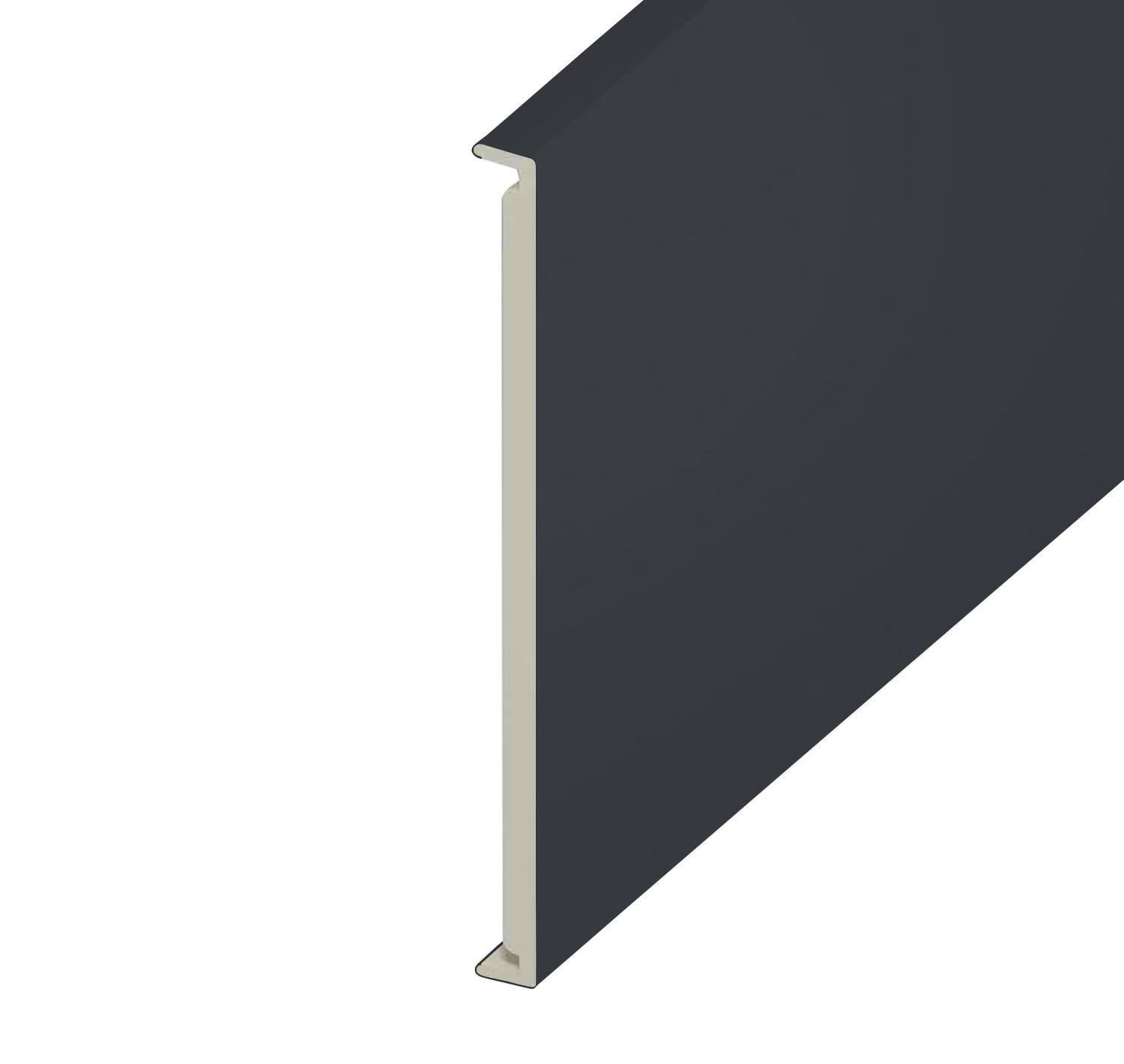 18mm Plain Anth Grey Double Fascia Board 350mm x 5m