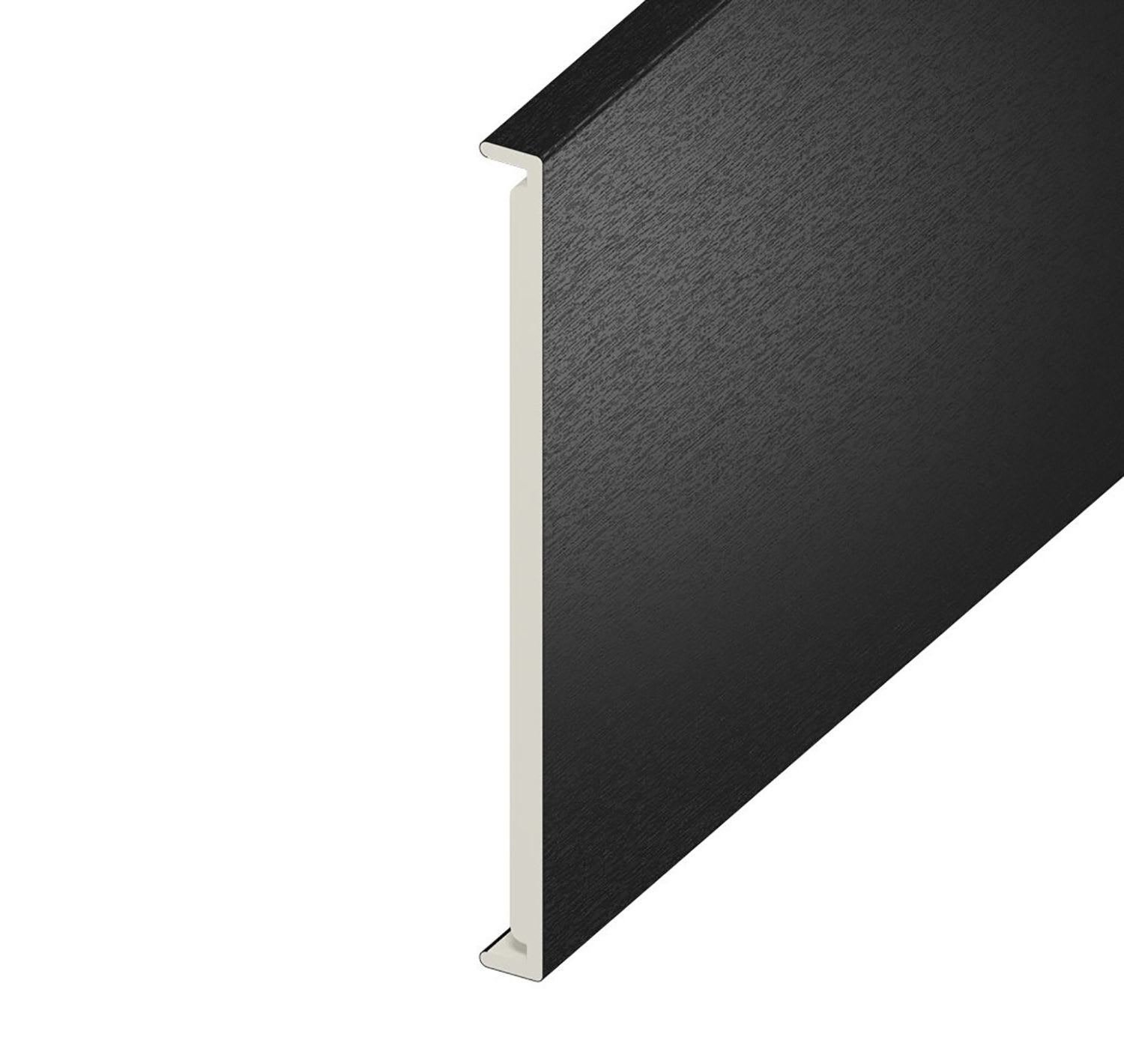 18mm Plain Black Ash Double Fascia Board 450mm x 5m
