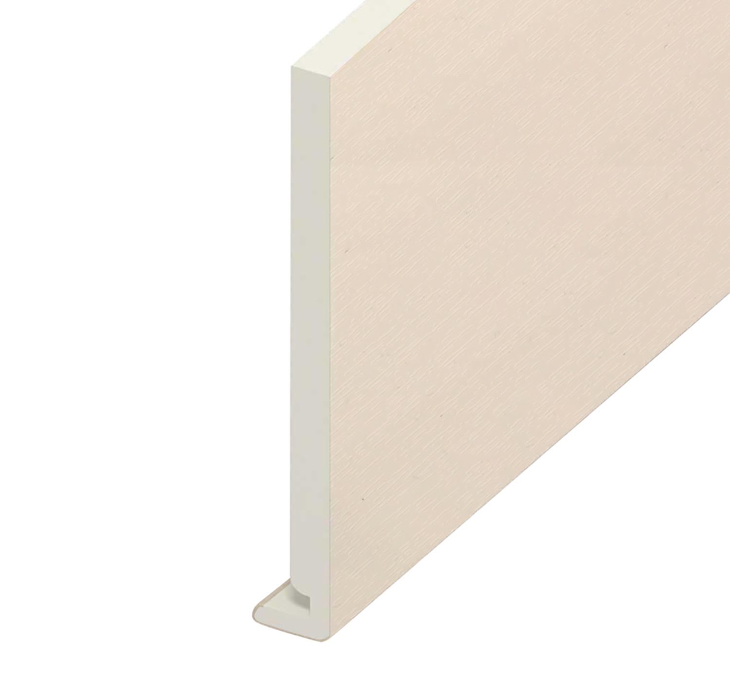 18mm Plain Cream Double Fascia Board 450mm x 5m