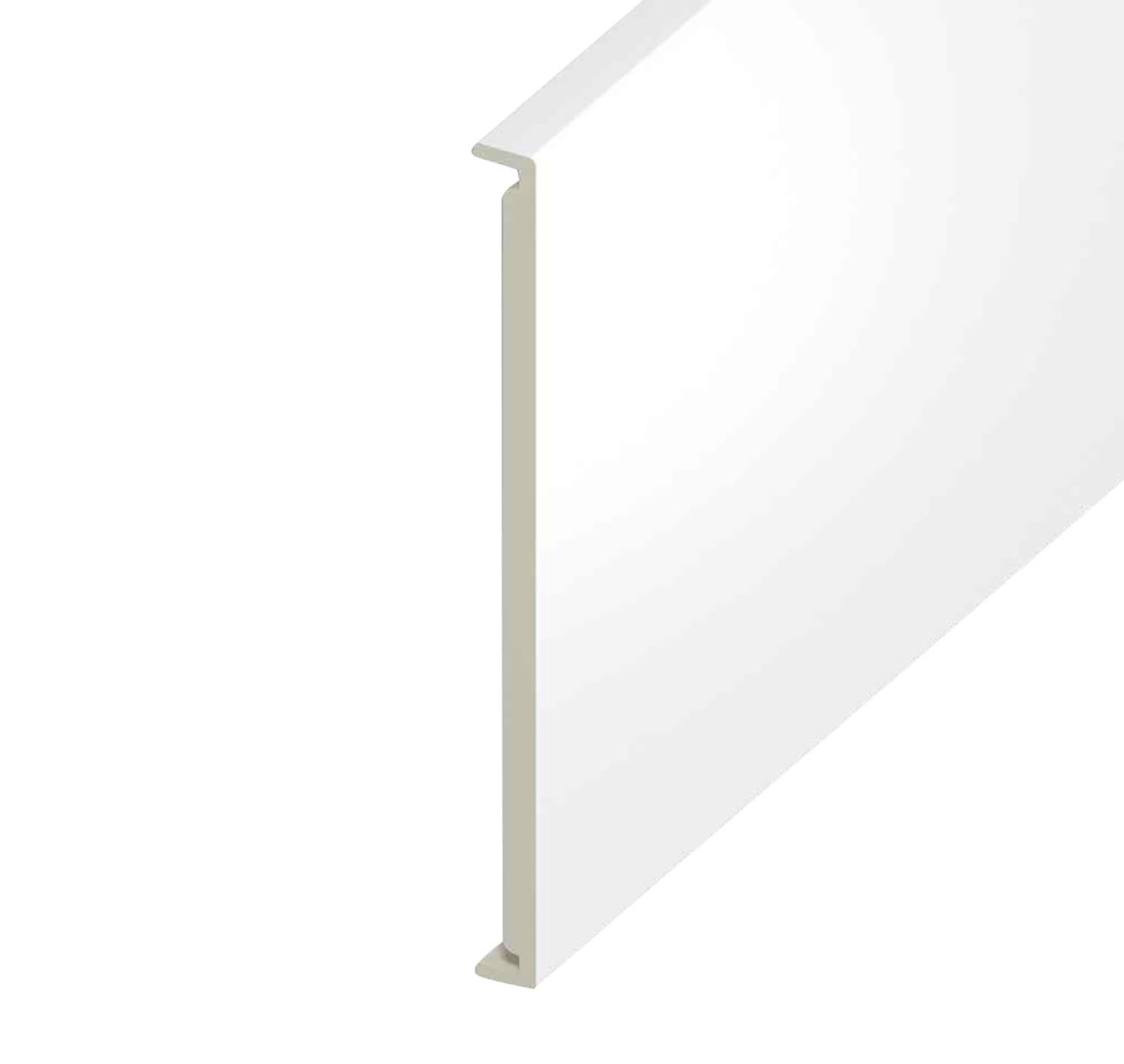 18mm Plain White Double Fascia Board 350mm x 5m