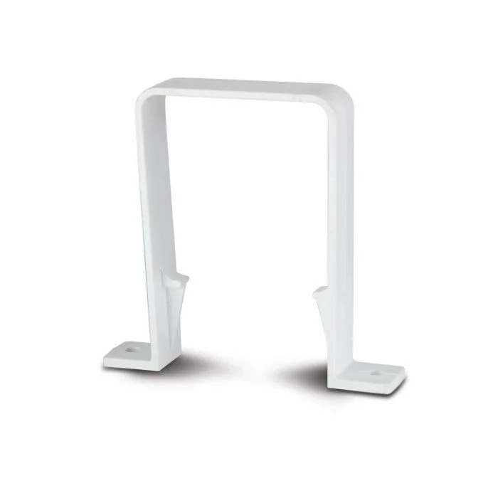 65mm Square Downpipe Bracket White