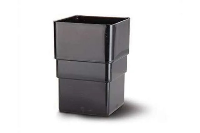 65mm Square Downpipe Connector Black