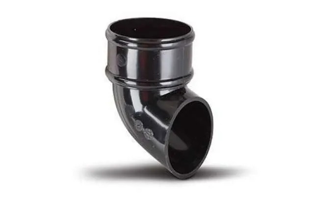 68mm Round Downpipe Shoe Black
