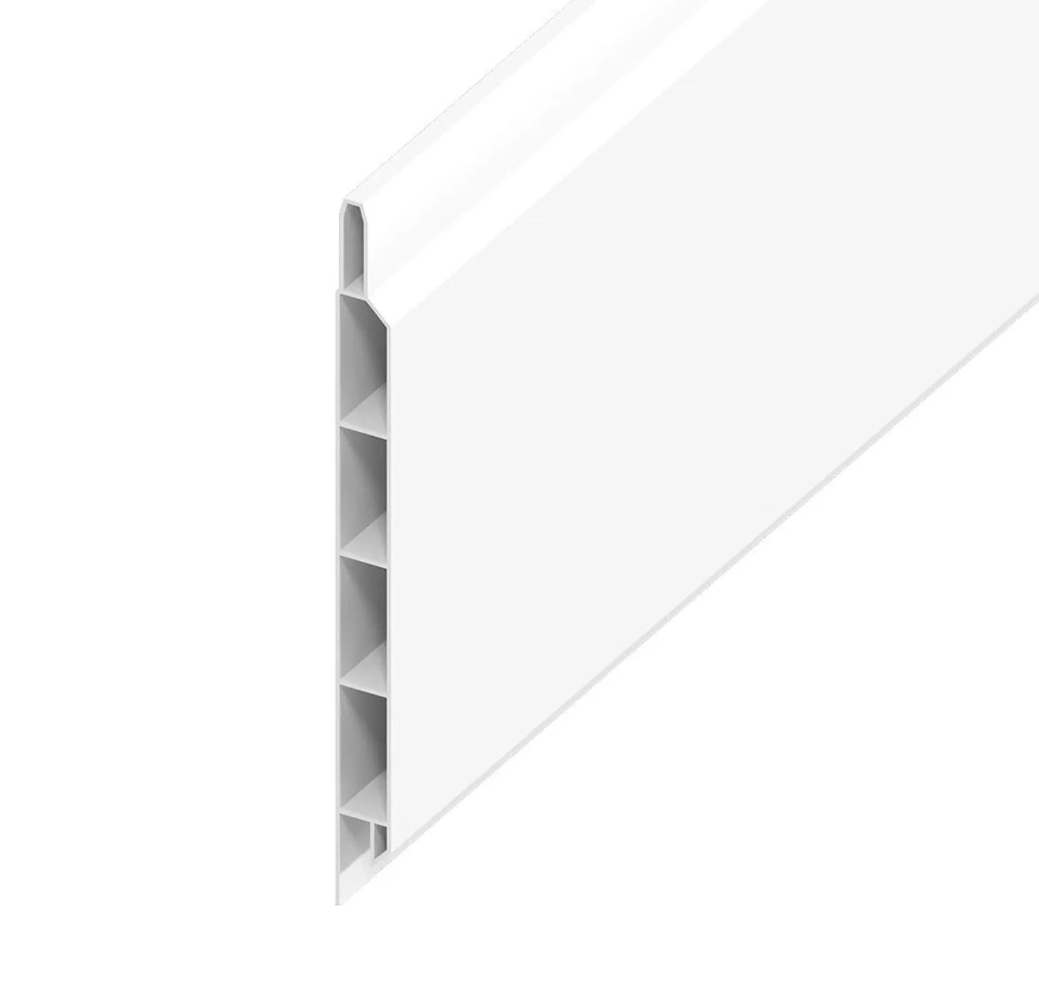 9mm Hollow Soffit Board White 100mm x 5m