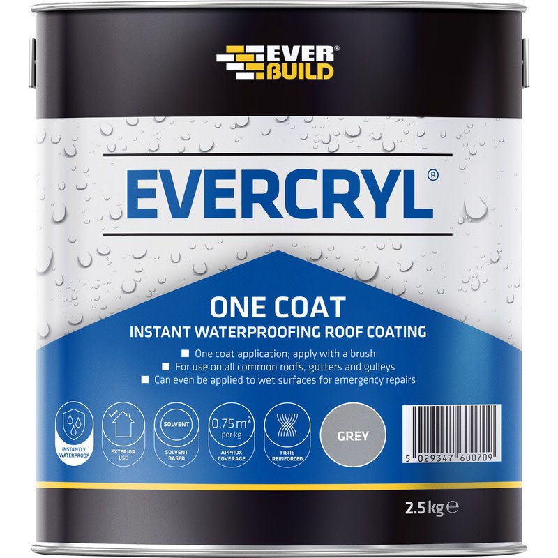 Evercryl Roof Repair Grey 2.5 kg One Coat
