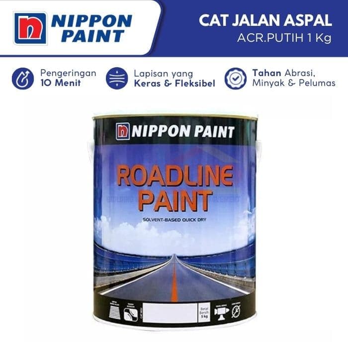 Nippon Cat Jalan Aspal Roadline Vinyl Acr Putih 1 Kg