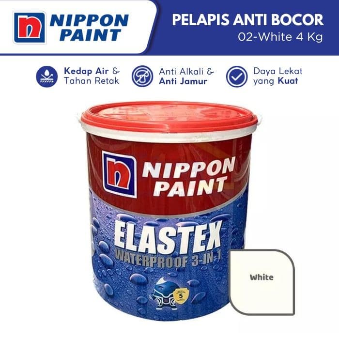 Nippon Elastex Cat Lapisan Anti Bocor 02-white 4 Kg