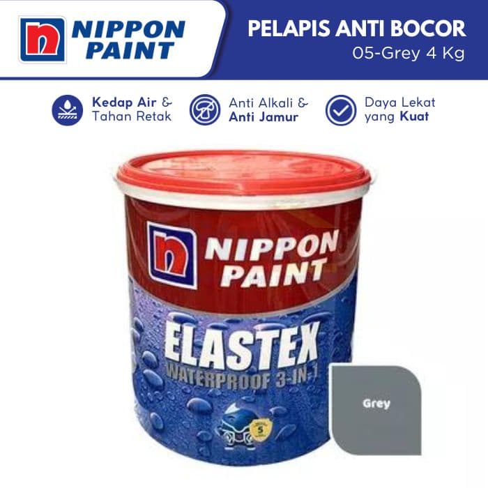 Nippon Elastex Cat Lapisan Anti Bocor 05-grey 4 Kg