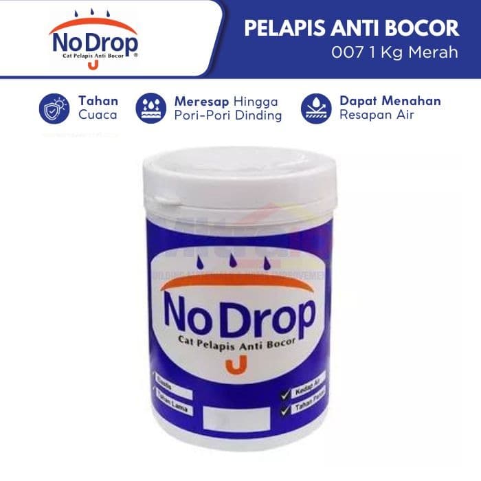 No Drop Cat Pelapis Anti Bocor 007 1 Kg Merah