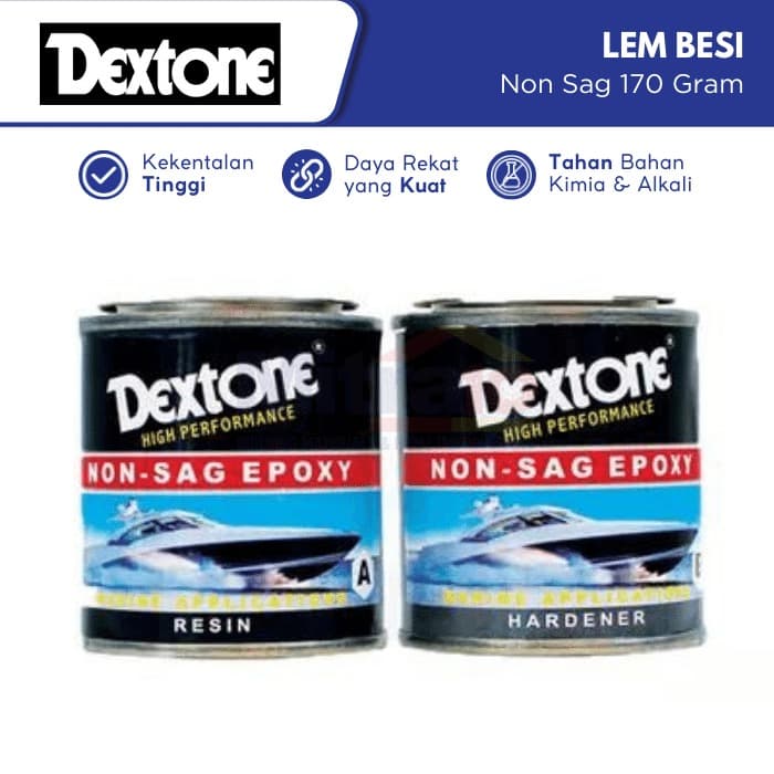 Dextone Lem Besi Non Sag 170 Gram (Set)