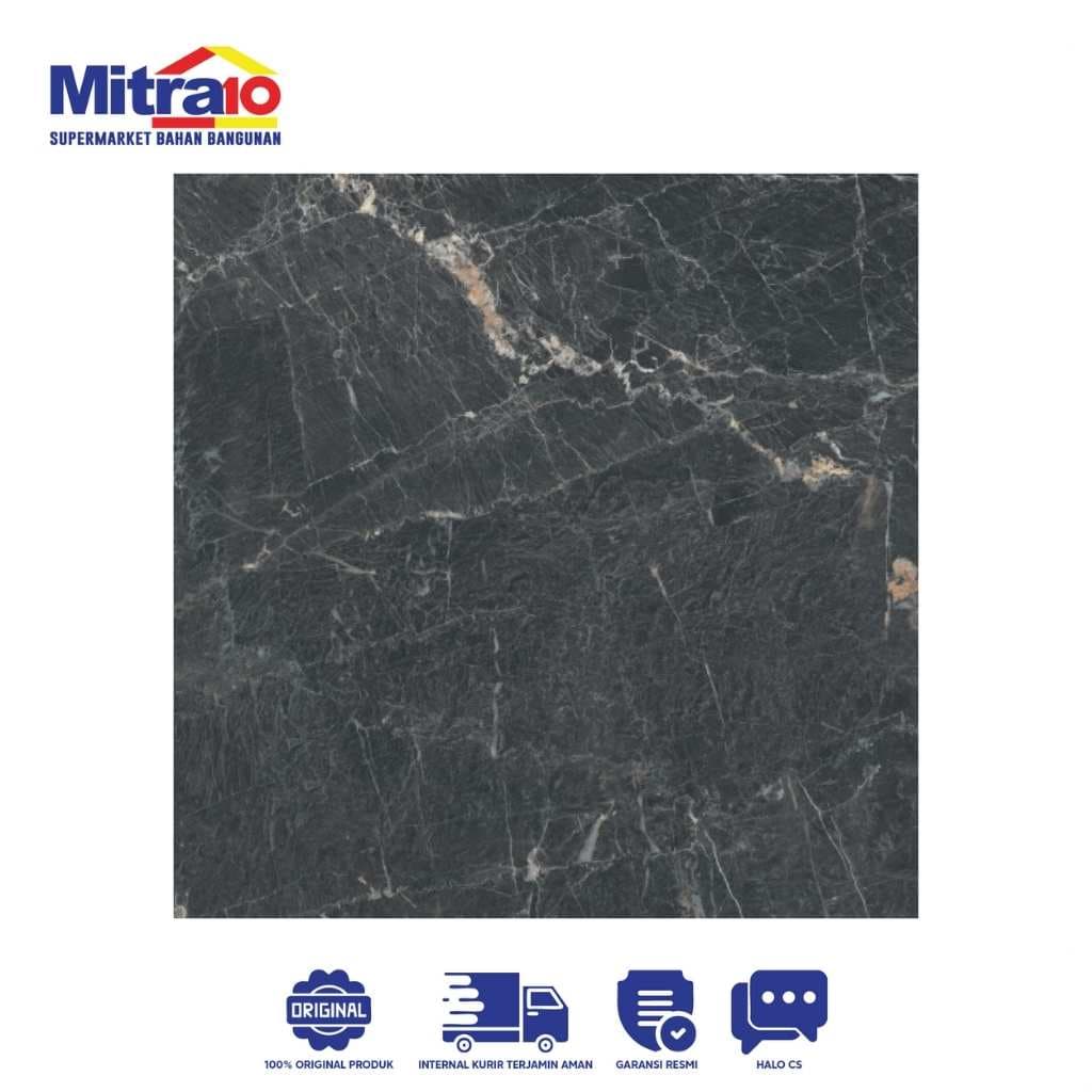 Niro Granite Lantai Marmogio GIO10 60X60/1.44M2 Mezzanotte Matt