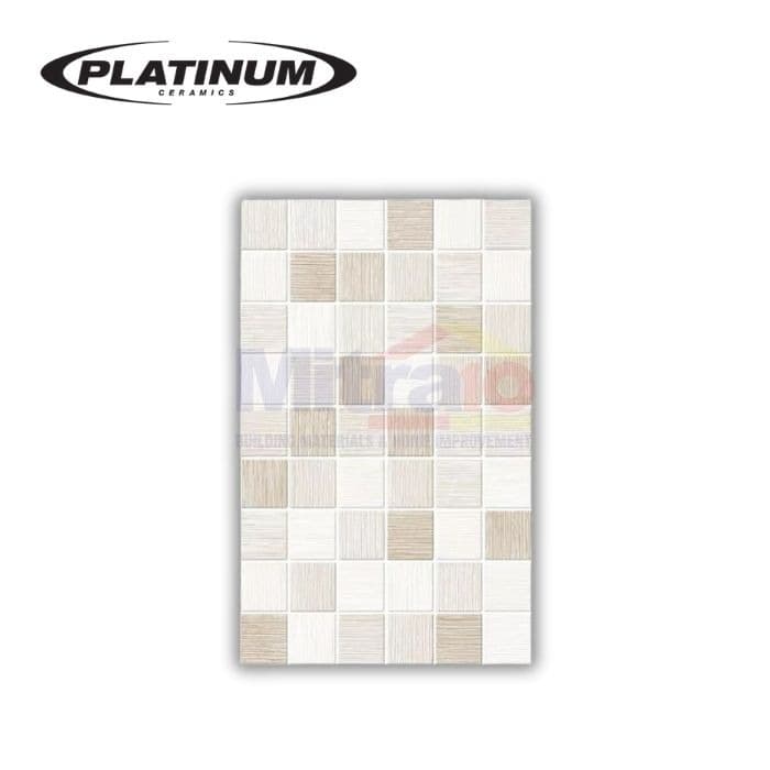 Platinum Keramik Dinding Kw.1 Holden Brown Embossed 25 × 40 cm