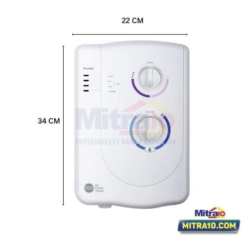 Acme 707 Water Heater Instan Protek Tanpa Tangki IT340X222X90 Putih
