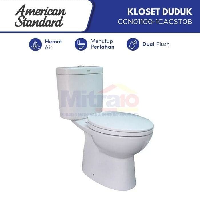 Amstad Kloset Duduk Dua Bagian CCN01100-1CACST0B Luxia Putih