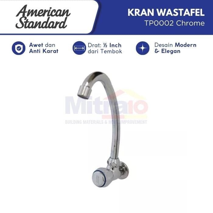 Amstad Kran Air Dinding Wastafel Cuci Piring F30002K0-0GADY0000