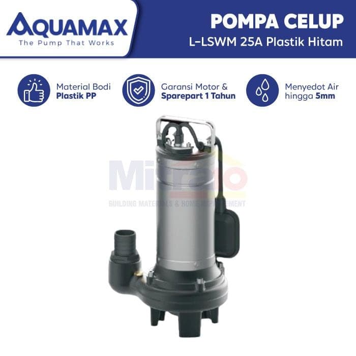 Aquamax Pompa Celup L-LSWM 25A Plastik Hitam