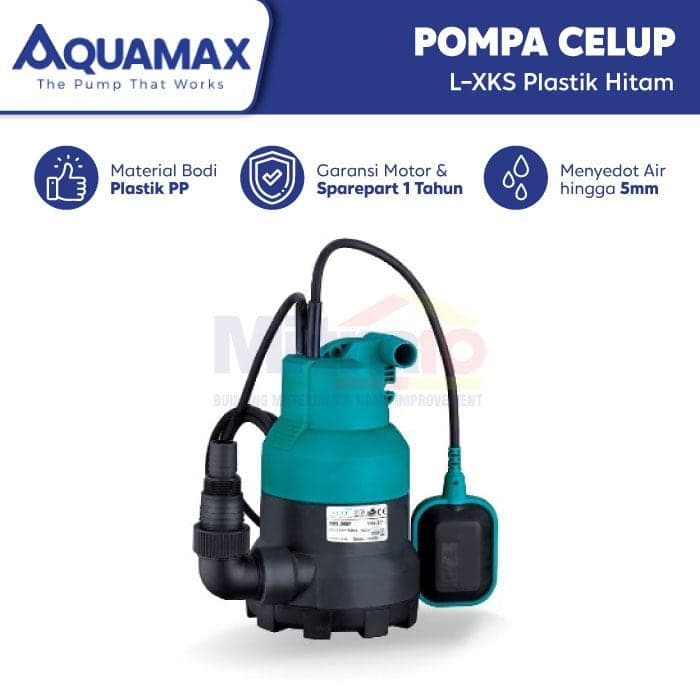 Aquamax Pompa Celup L-XKS Plastik Hitam
