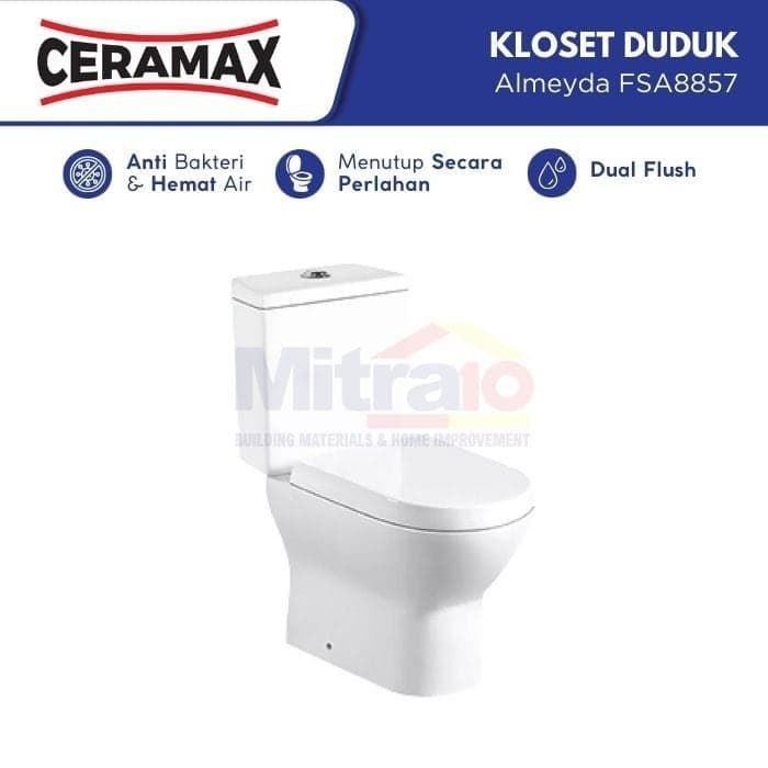Ceramax Closet Duduk Dua Bagian Almeyda FSA8857 Putih