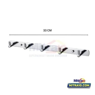 Ceramax Gantungan Baju 5 Hook XBT -0323 SS201 Chrome