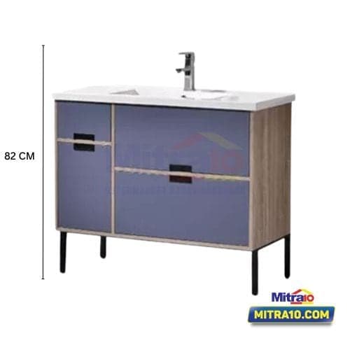 Ceramax Kabinet Dengan Wastafel Kamar Mandi Elson Series PS-833 Biru (Set)