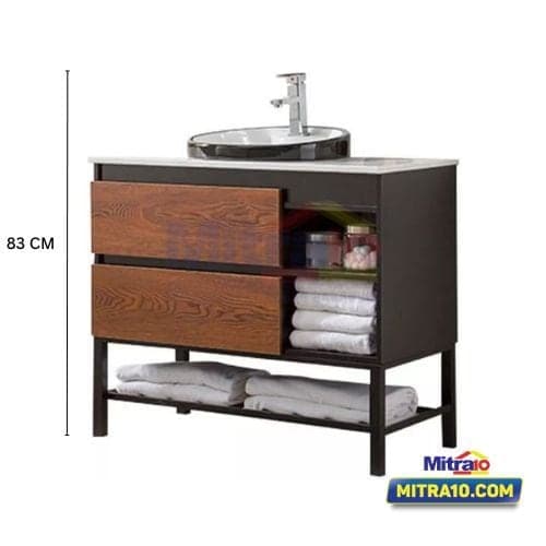 Ceramax Kabinet Dengan Wastafel Kamar Mandi Ethan Series PSPVC1801 (Set)