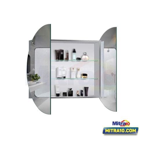 Ceramax Kabinet Dinding Bulat YT Lista CB-M004 Aluminium Putih
