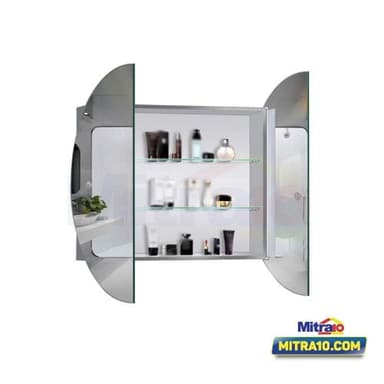 Ceramax Kabinet Dinding Bulat YT Lista CB-M004 Aluminium Putih