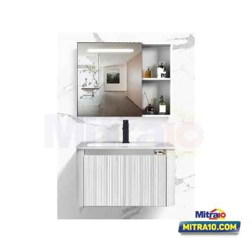 Ceramax Kabinet Wastafel SC Neos MBS14 80CM Putih Aluminium Set
