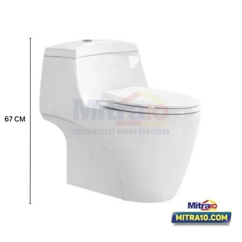 Ceramax Kloset Duduk Satu Bagian Fanes C3923 Putih