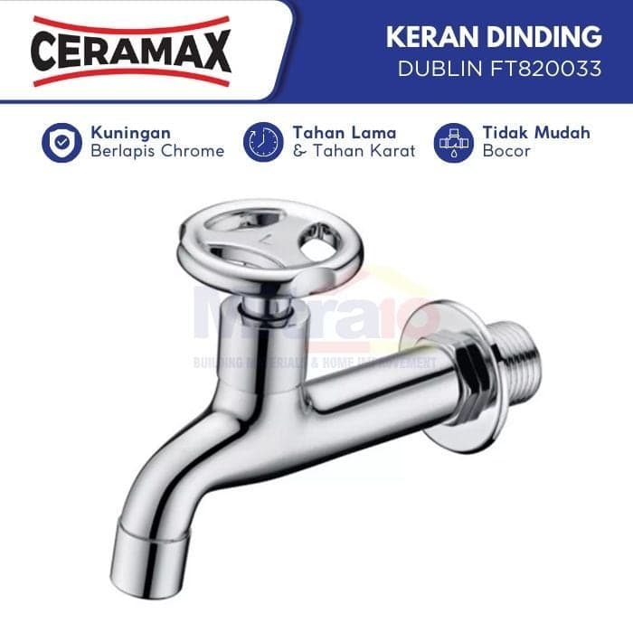 Ceramax Kran Dinding Chrome Dublin FT820033