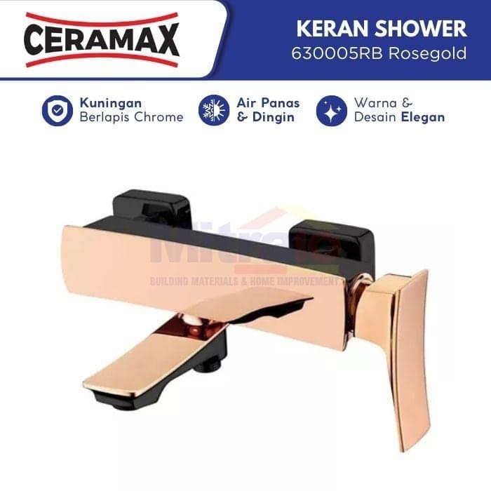 Ceramax Kran Shower Air Panas Dingin 630005RB Rose Gold