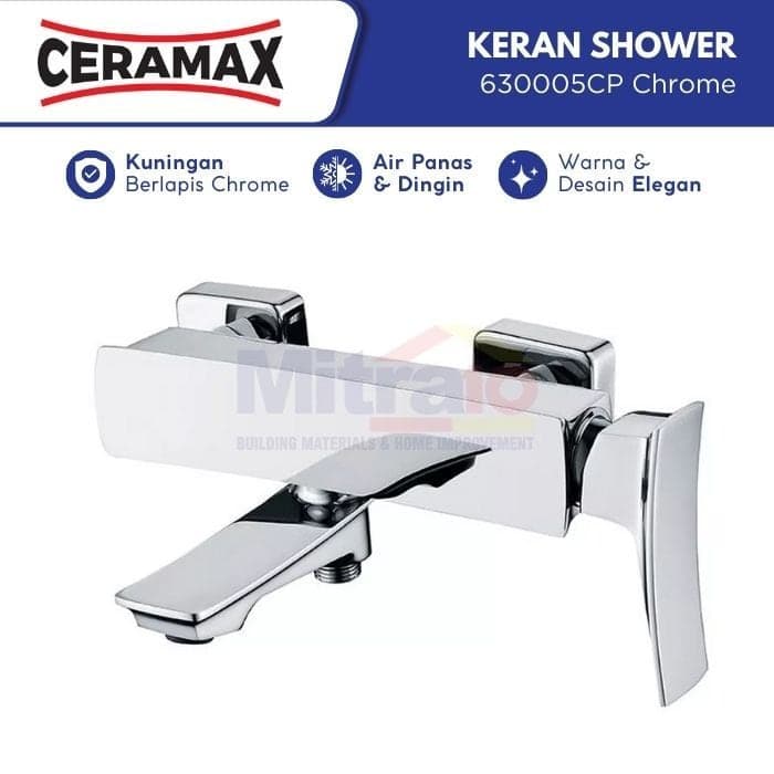 Ceramax Kran Shower Air Panas Dingin Chrome 630005CP