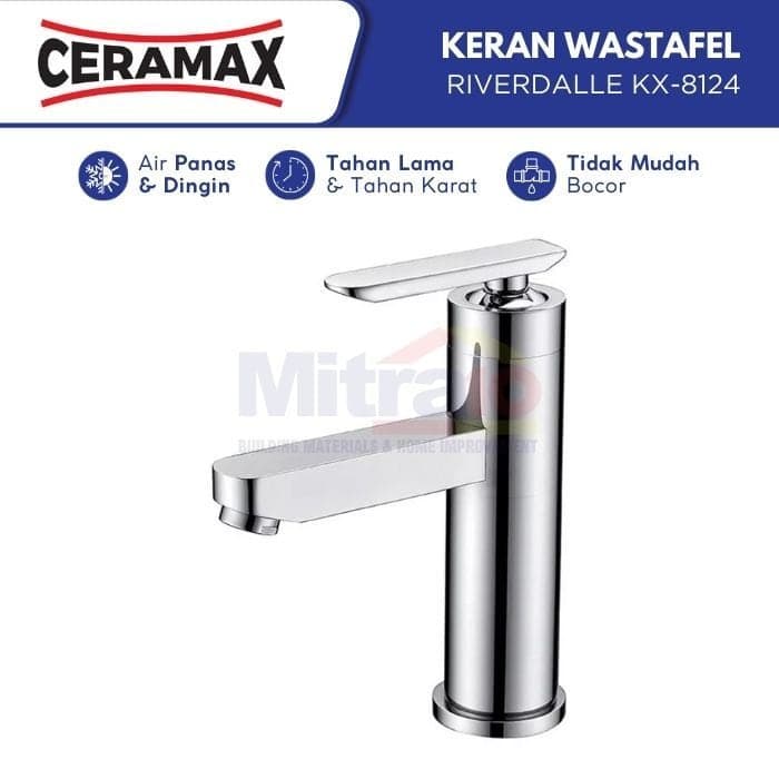 Ceramax Kran Wastafel Air Panas Dingin Riverdalle KX-8125
