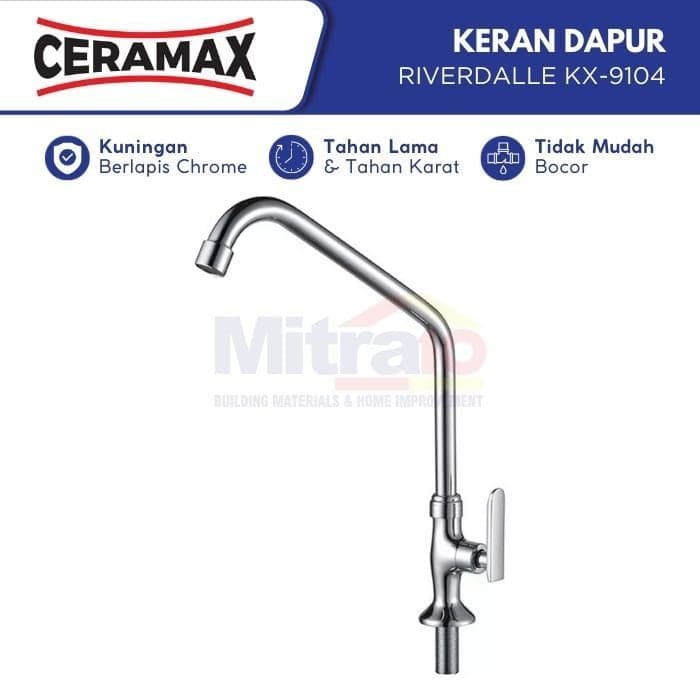 Ceramax Kran Wastafel Dapur Stainless Riverdalle KX-9104