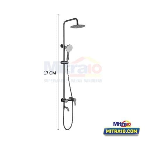 Ceramax Seri Geya Shower Tiang Kolom SPR5006 Gun Metal