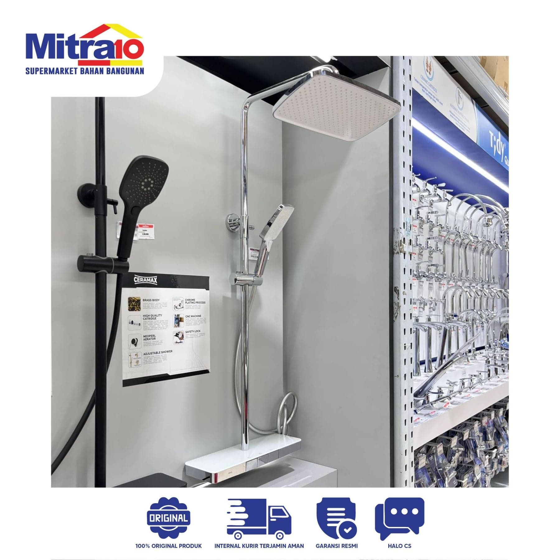 Ceramax Shower Tiang Celcius CY67A30YC Thermo Chrome