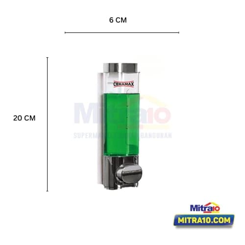 Ceramax Tempat sabun cair HSD-F7007 250 Ml Silver
