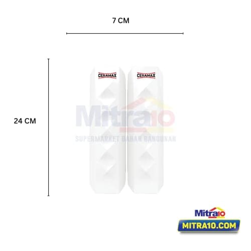 Ceramax Tempat sabun cair HSD-F7016-2 350ml x 2 Putih