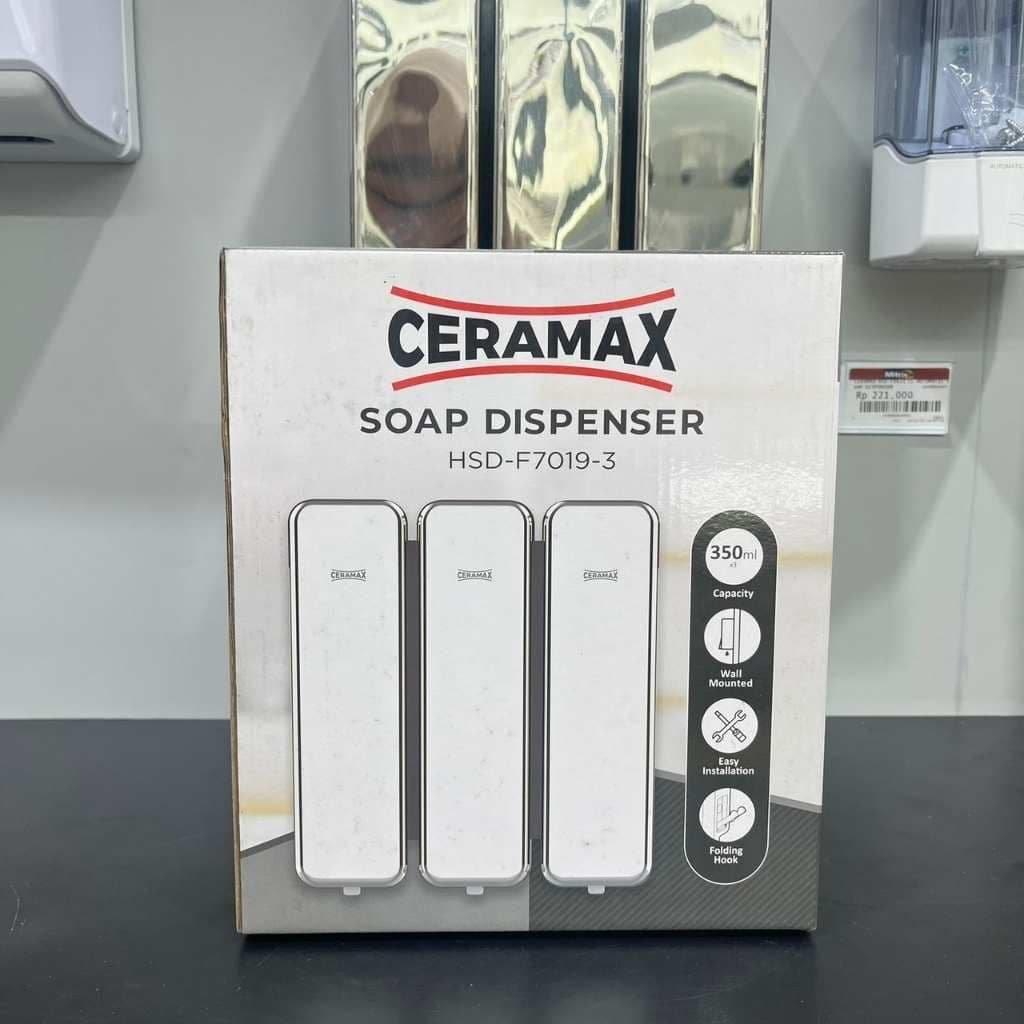 Ceramax Tempat Sabun Tiga Bagian HSD-F7019-3 Stainless Steel