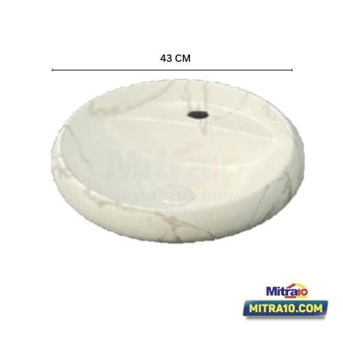 Ceramax Wastafel Atas Meja VIENNA H-466-C Putih
