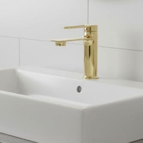 Kran Wastafel Kamar Mandi Ceramax JL-11111CP Tap Gold Medium