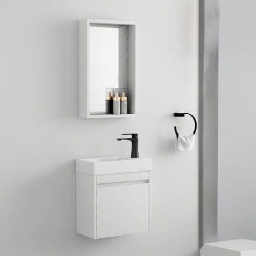Set Kabinet Kamar Mandi PVC Ceramax NORA BCSP-4540 45 cm Putih